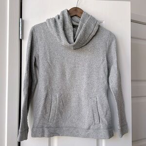 J Crew Light Grey Cowl Neck Sweatshirt